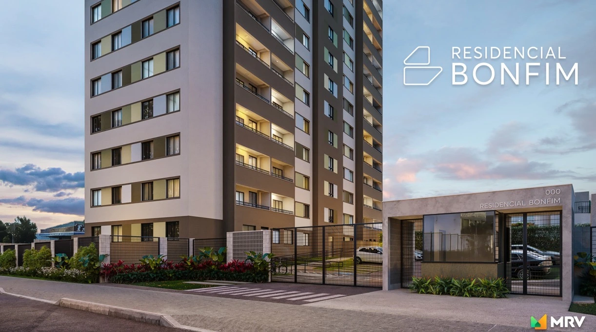 Portaria e acesso de entrada do Residencial Bonfim em Campinas