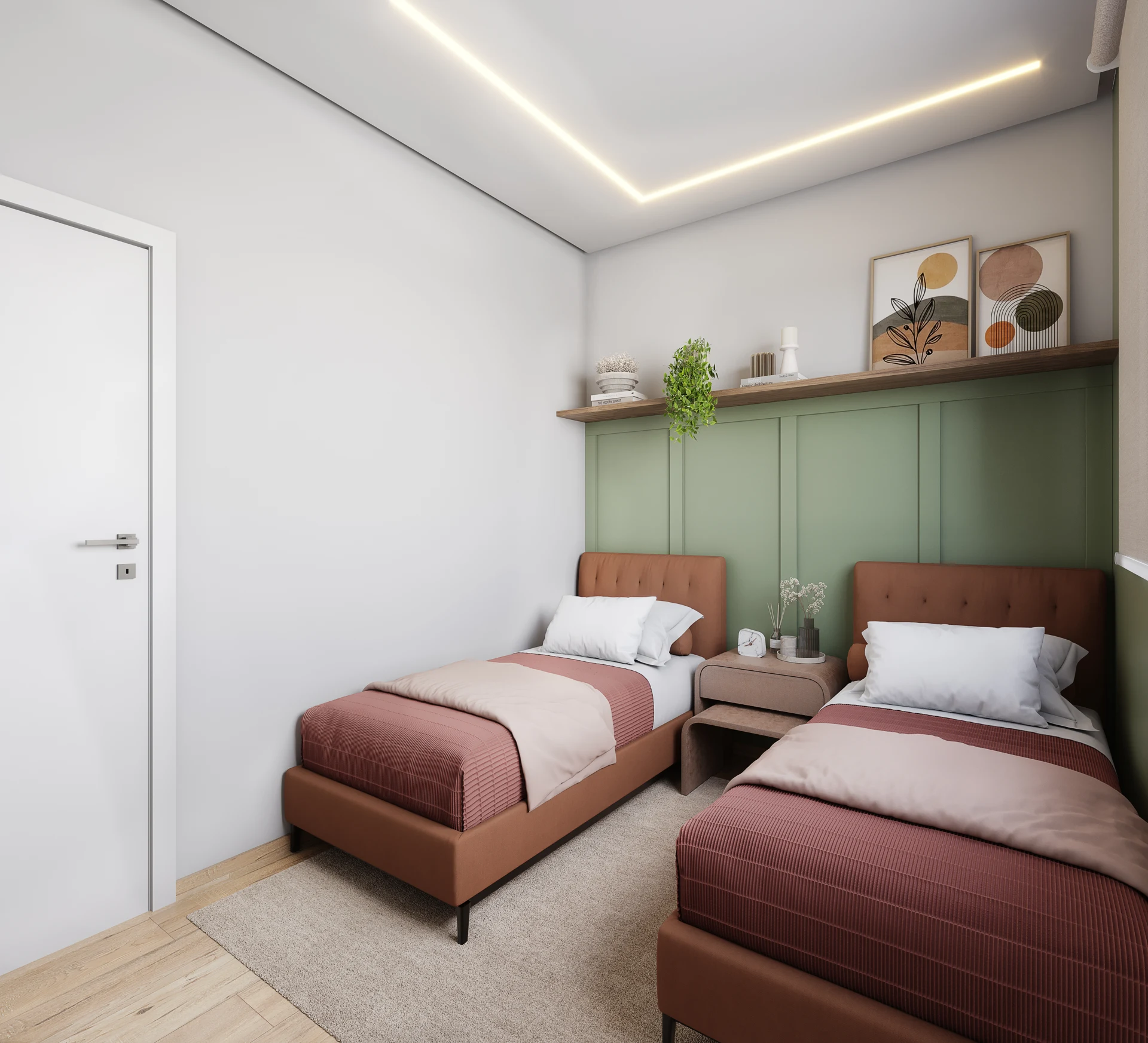 Perspectiva ilustrativa oficial — Quarto jovem do Sensia Taquaral, da Sensia em Campinas