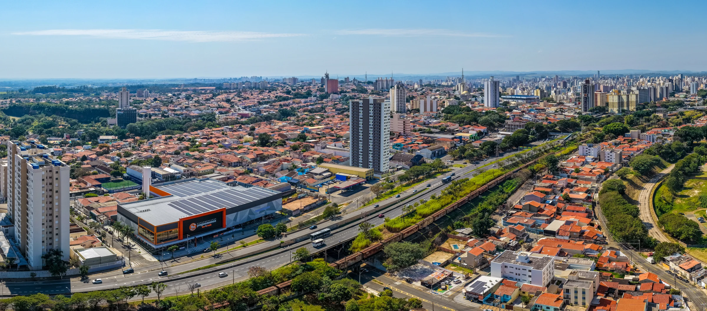 Inserção do empreendimento no bairro do Residencial Bonfim, bairro Bonfim em Campinas, conforme material oficial da MRV