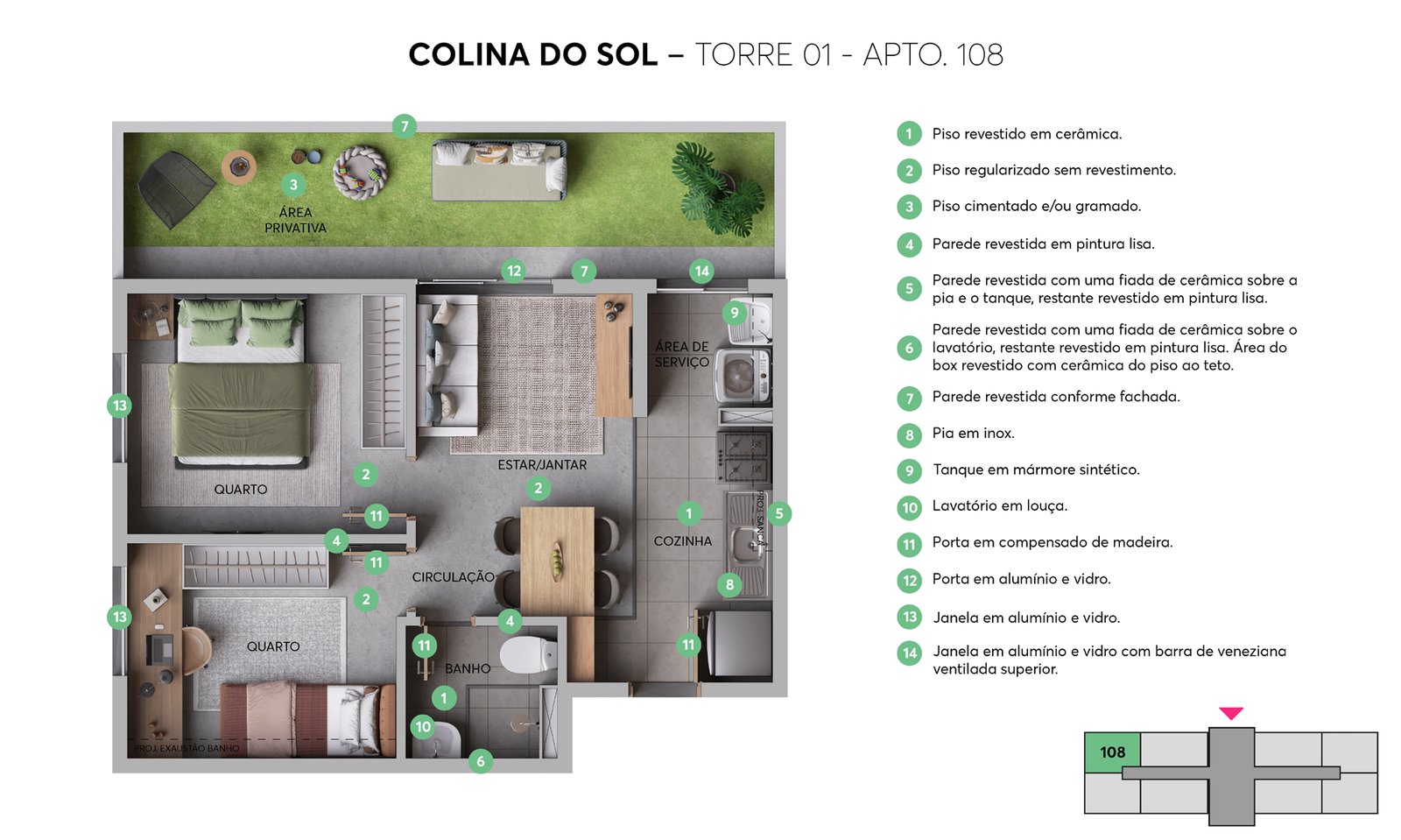Colina do Sol — planta (foto 23 de 25) em Campinas