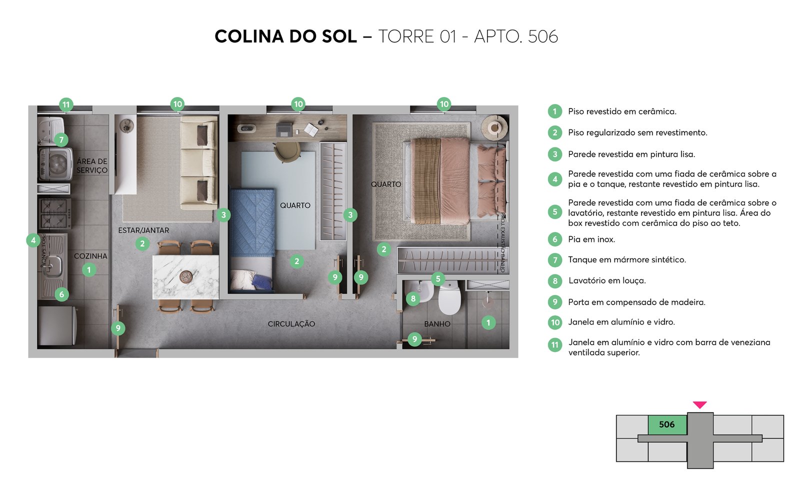 Colina do Sol — planta (foto 24 de 25) em Campinas