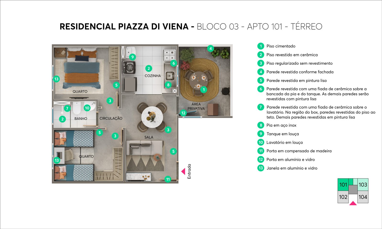 Piazza di Viena — planta (foto 16 de 17) em Piracicaba