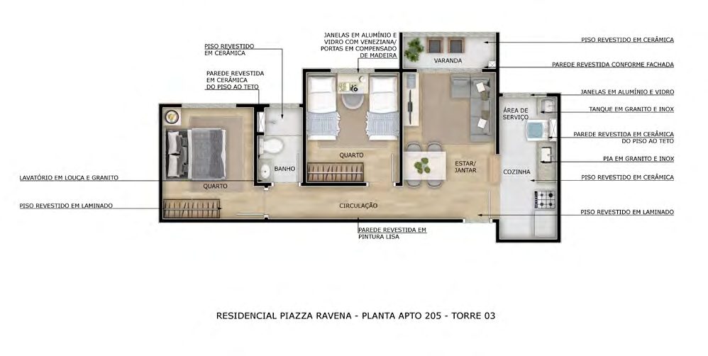 Piazza Ravena — planta (foto 19 de 22) em Piracicaba