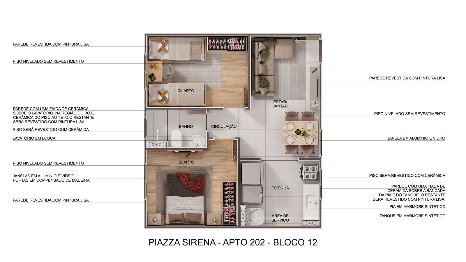 Piazza Sirena — planta (foto 11 de 12) em Piracicaba