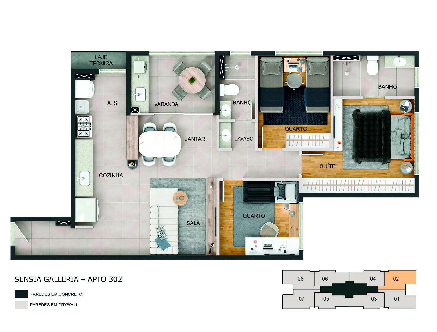 Sensia Galleria — planta (foto 12 de 28) em Campinas