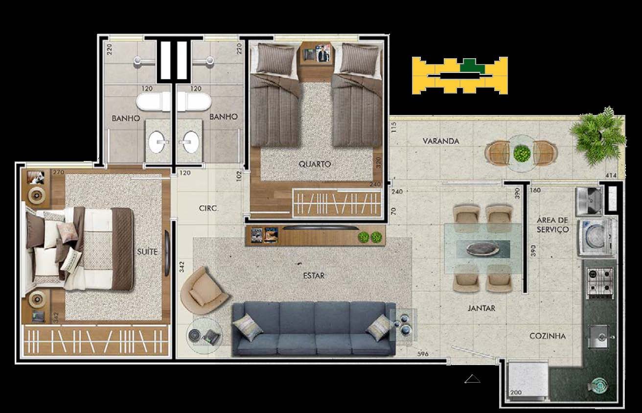 Residencial Sol Maior — planta (foto 1 de 20) em Campinas