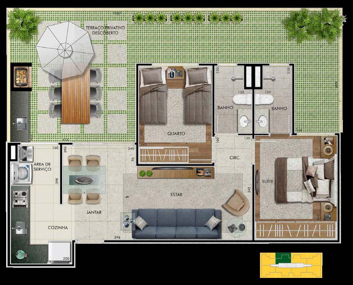 Residencial Sol Maior — planta (foto 3 de 20) em Campinas