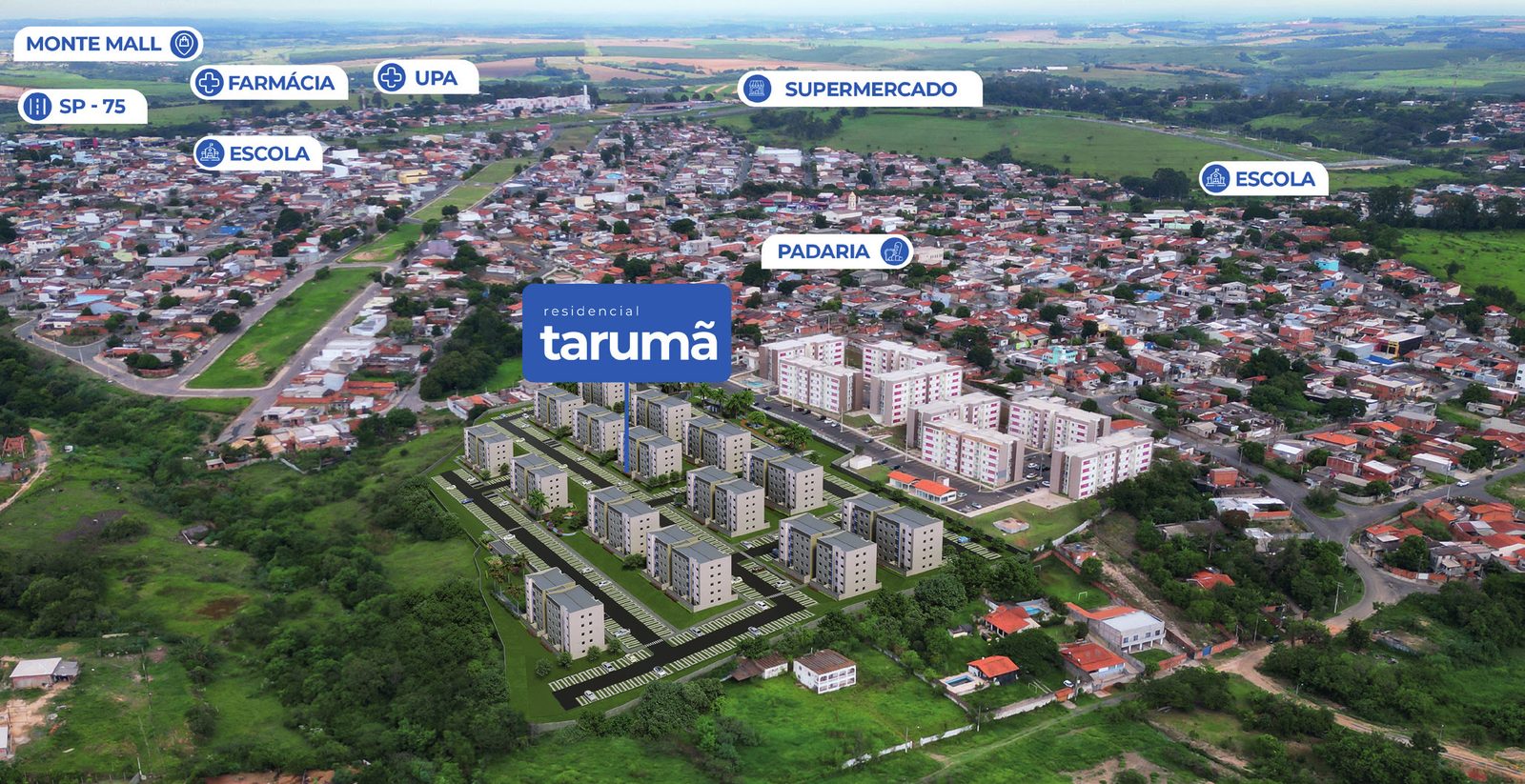 Residencial Tarumã — planta (foto 3 de 15) em Monte Mor