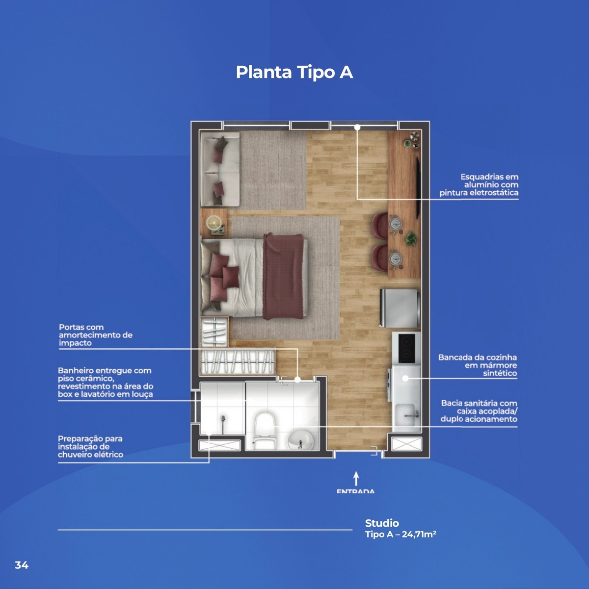 Vértice Residencial — planta (foto 14 de 19) em Monte Mor