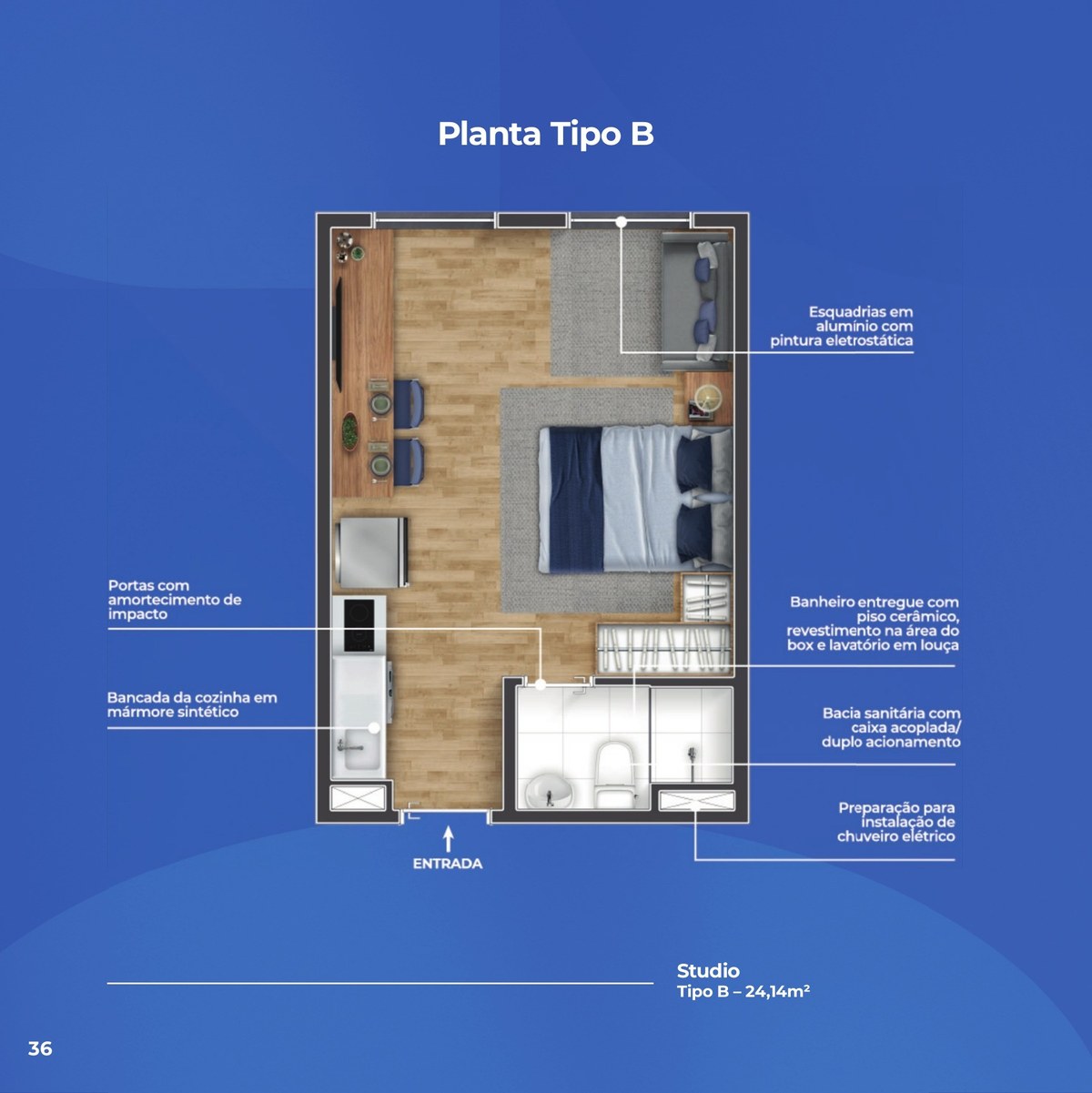 Vértice Residencial — planta (foto 16 de 19) em Monte Mor