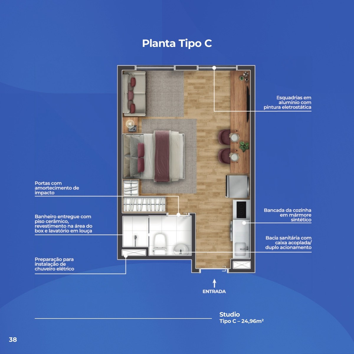Vértice Residencial — planta (foto 18 de 19) em Monte Mor